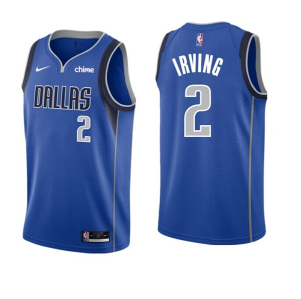 Men%27s Dallas Mavericks #2 Kyrie Irving Blue Icon Edition Stitched Basketball Jersey